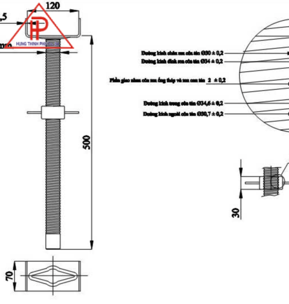kích chân giàn giáo tại long an
